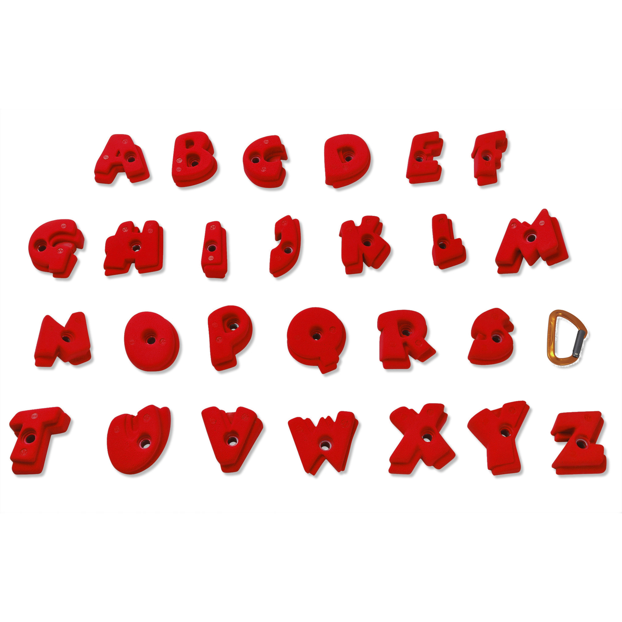 Climbing holds set Alphabet