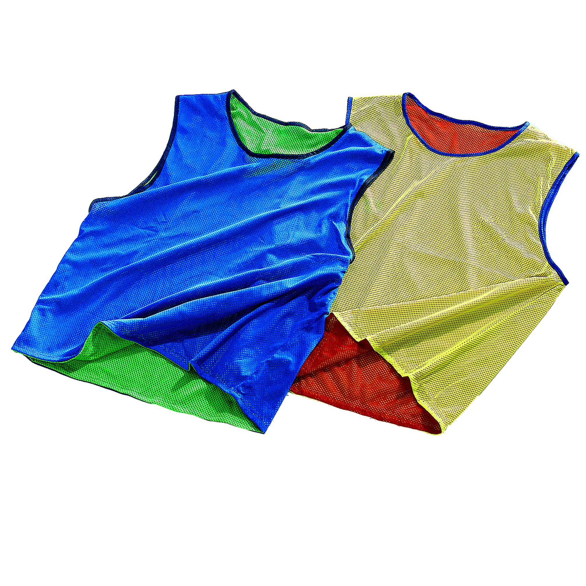 Reversible training bib junior, blue/green