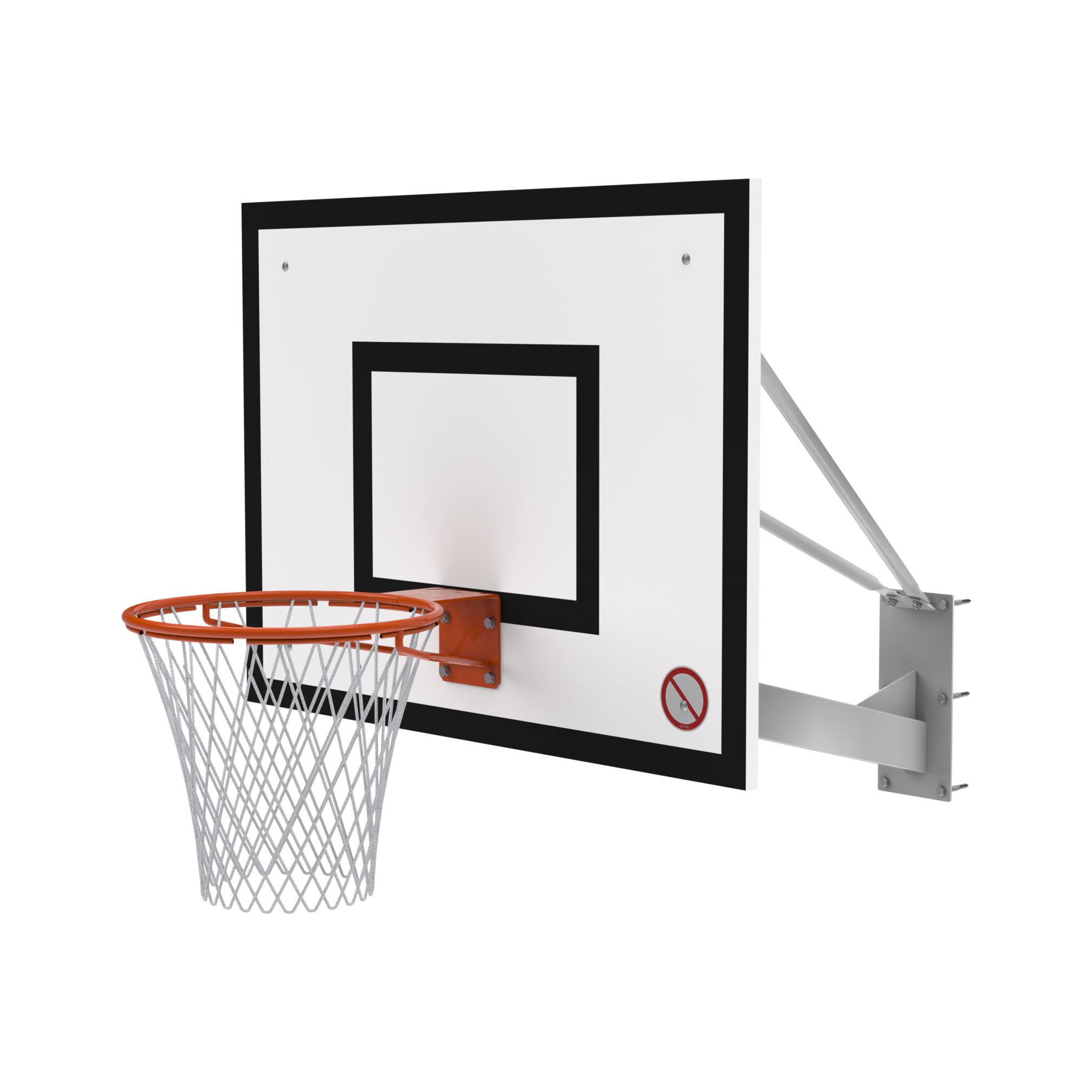 Fixed wall-mounted backboard 120 cm